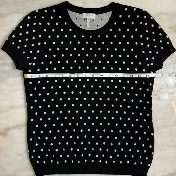 Escada Sport Salaria Dotted Knit Top Blouse Size M - Picture 12 of 14